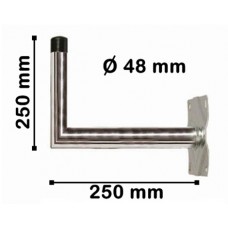 Stahl Wandhalter 25 cm 48mm Durchmesser